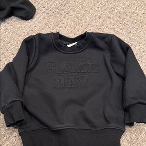 Kids Black 'Game Day' Crewneck Sweatshirt